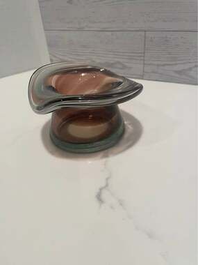 $20 OBO Vintage Hat Vase…Hand Blown Glass